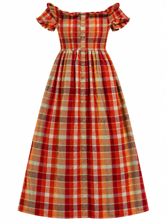 Urban Outfitters Dresses & Skirts - Women's Urban Outfitters Plaid Maxi Dress, Size M, Red and Orange
426